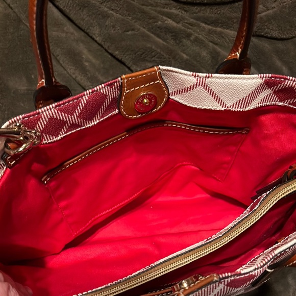 Dooney & Bourke Brielle Tote - Cranberry, Leather Handles - Picture 5 of 6